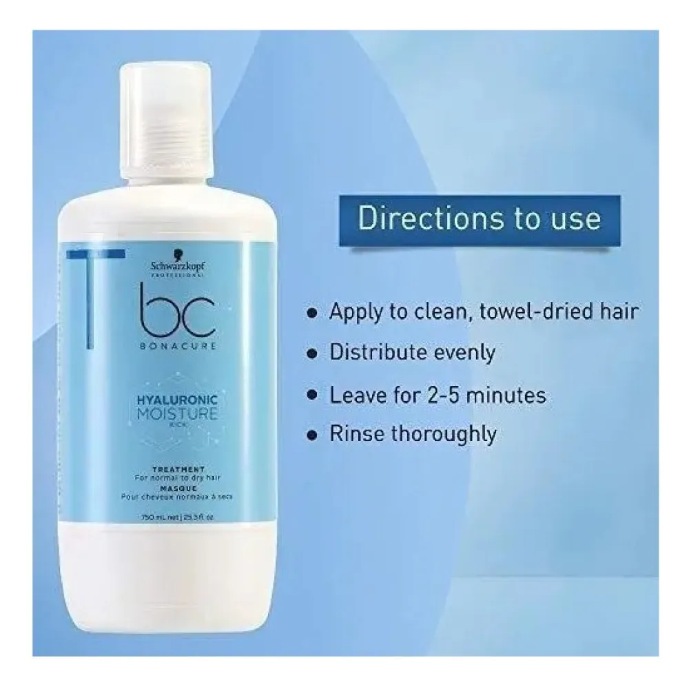 Tratamiento Schwarzkopf Bc Hyaluronic Moisture Kick 750 Ml