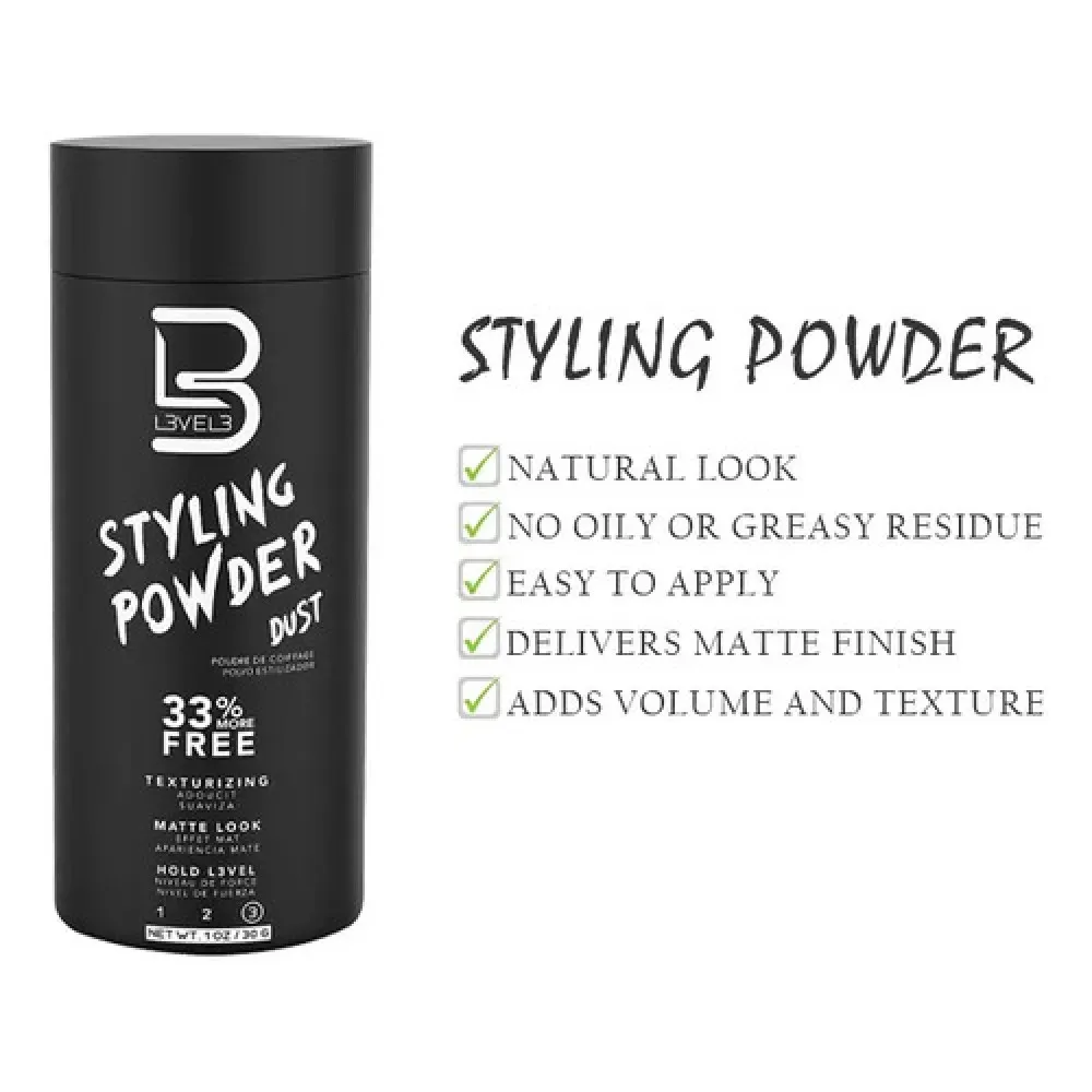 Polvo Para Volumen Fijacion De Cabello Level3 Styling Powder - Imagen 2