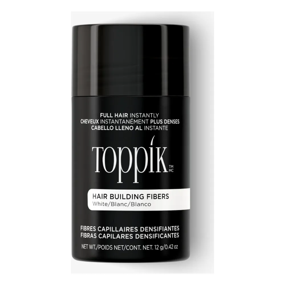 Fibras Capilares Toppik Color Blanco, 12 Gramos