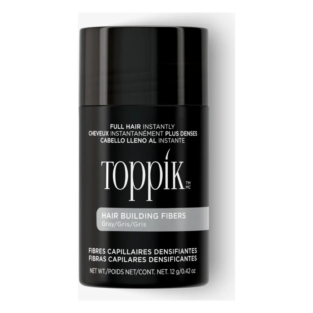 Fibras Capilares Toppik Color Gris, 12 Gramos