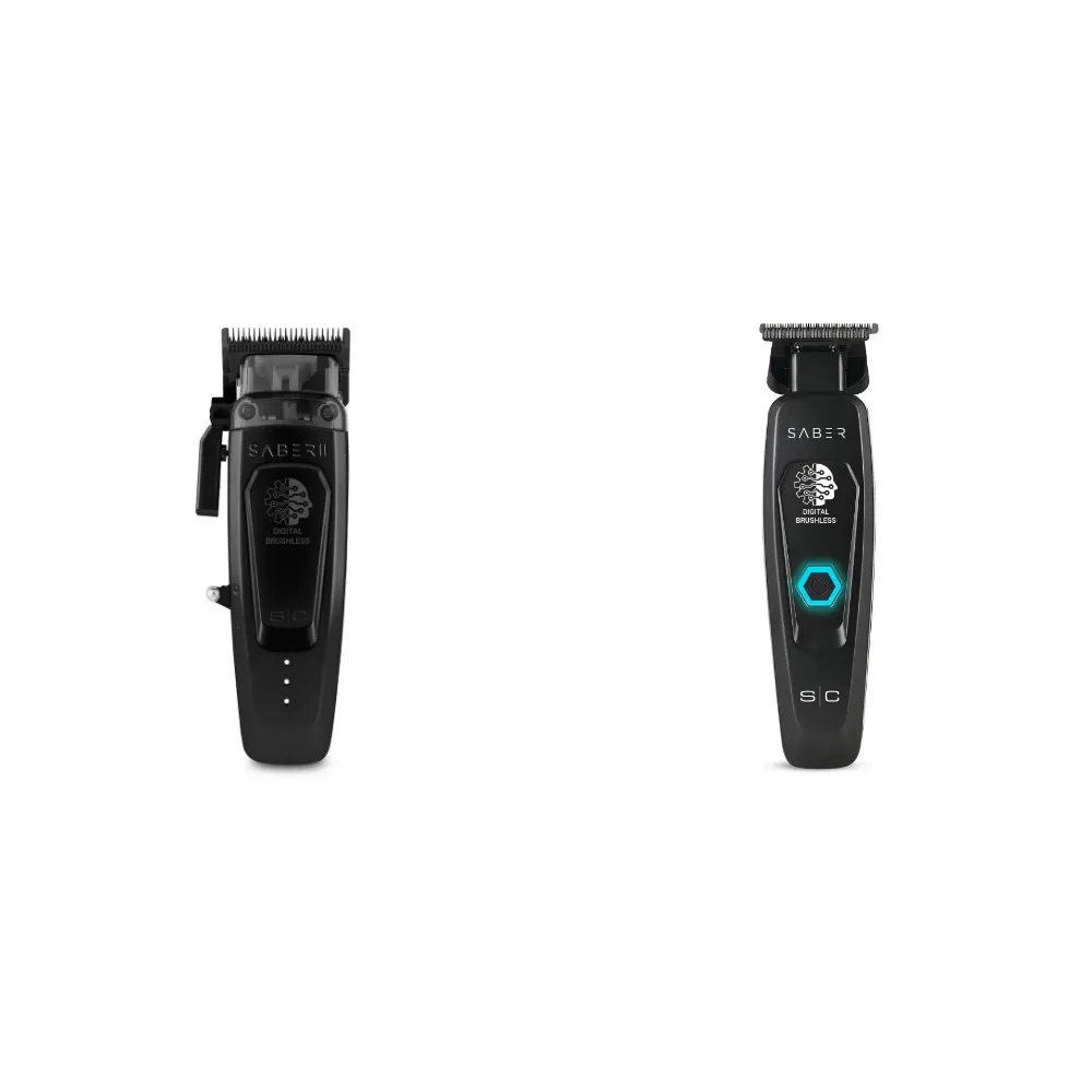 Stylecraft Saber 2 Black Clipper y Trimmer — Pack 2 Piezas