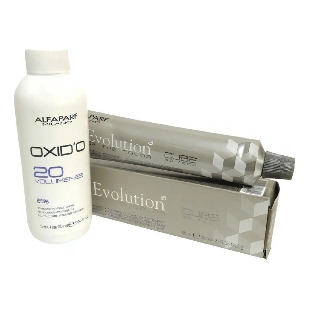 Tinte Alfaparf Evolution Of The Color 60 Ml + Peroxido 20vol Tono 5 Castaño Claro