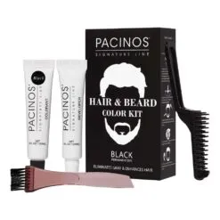 Pacinos Kit De Color Para Cabello Y Barba Color Negro No Aplica
