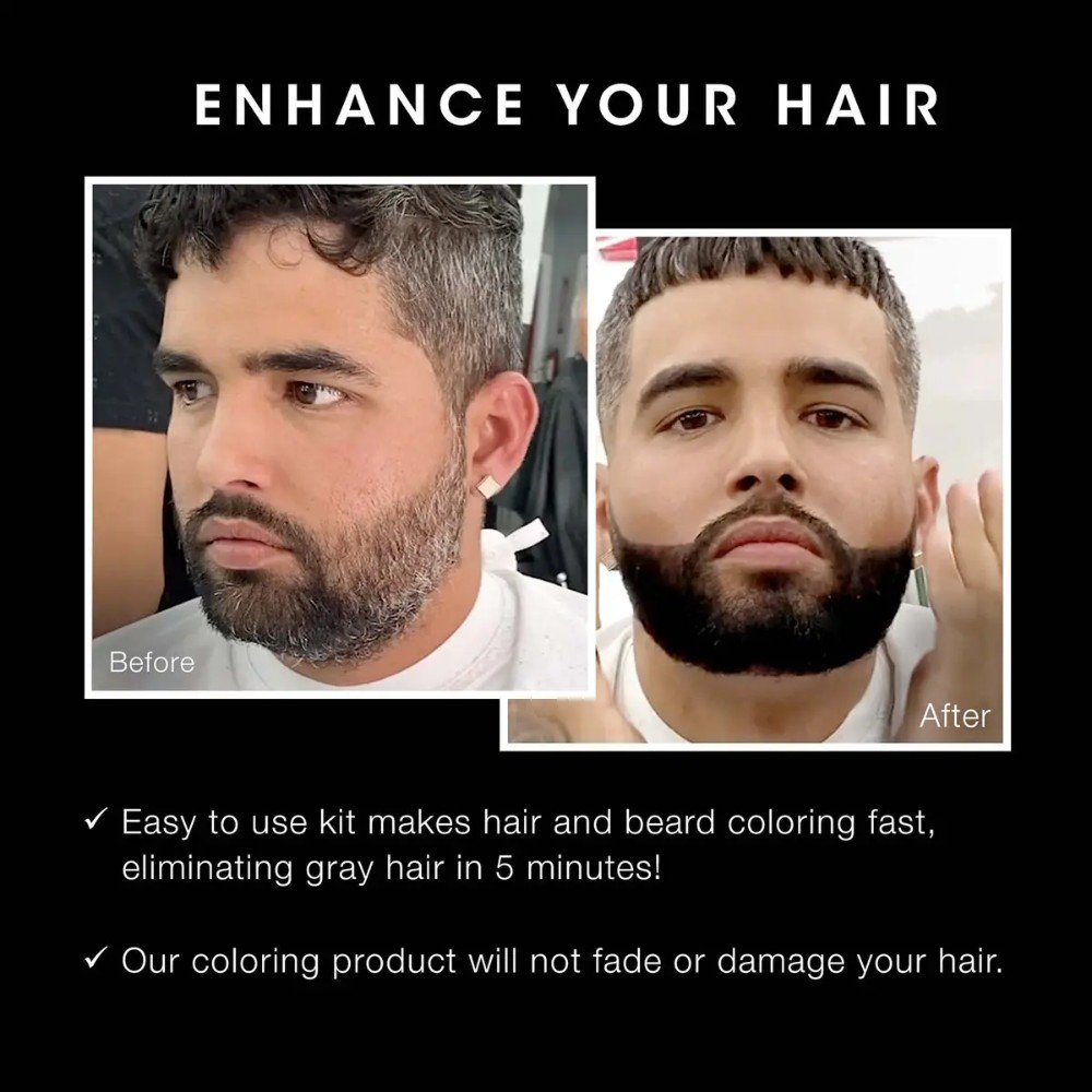 Pacinos Kit De Color Para Cabello Y Barba Color Negro No Aplica