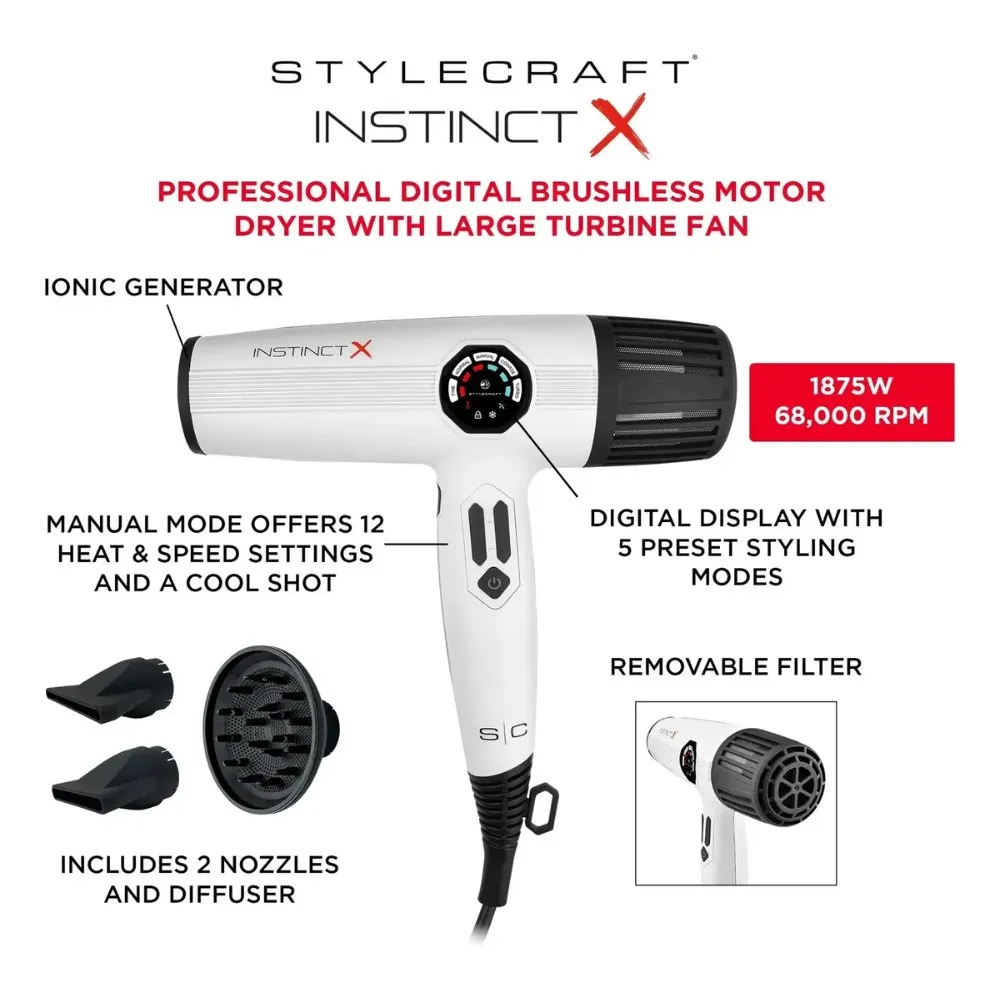 Secadora Profesional Digital Stylecraft Instinct X