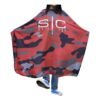 Capa De Barbero Estilista Peluqueria Camo Stylecraft Camuflado Rojo