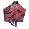 Capa De Barbero Estilista Peluqueria Camo Stylecraft Camuflado Rojo