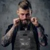 Mandil Para Barbero Profesional Resistente Agua Stylecraft Color Gris Camuflaje Camuflado