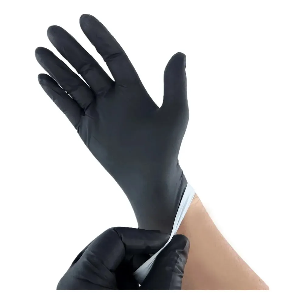 Guantes Descartables Stylecraft Guantes De Nitrilo Color Negro Talle P X 100 Unidades