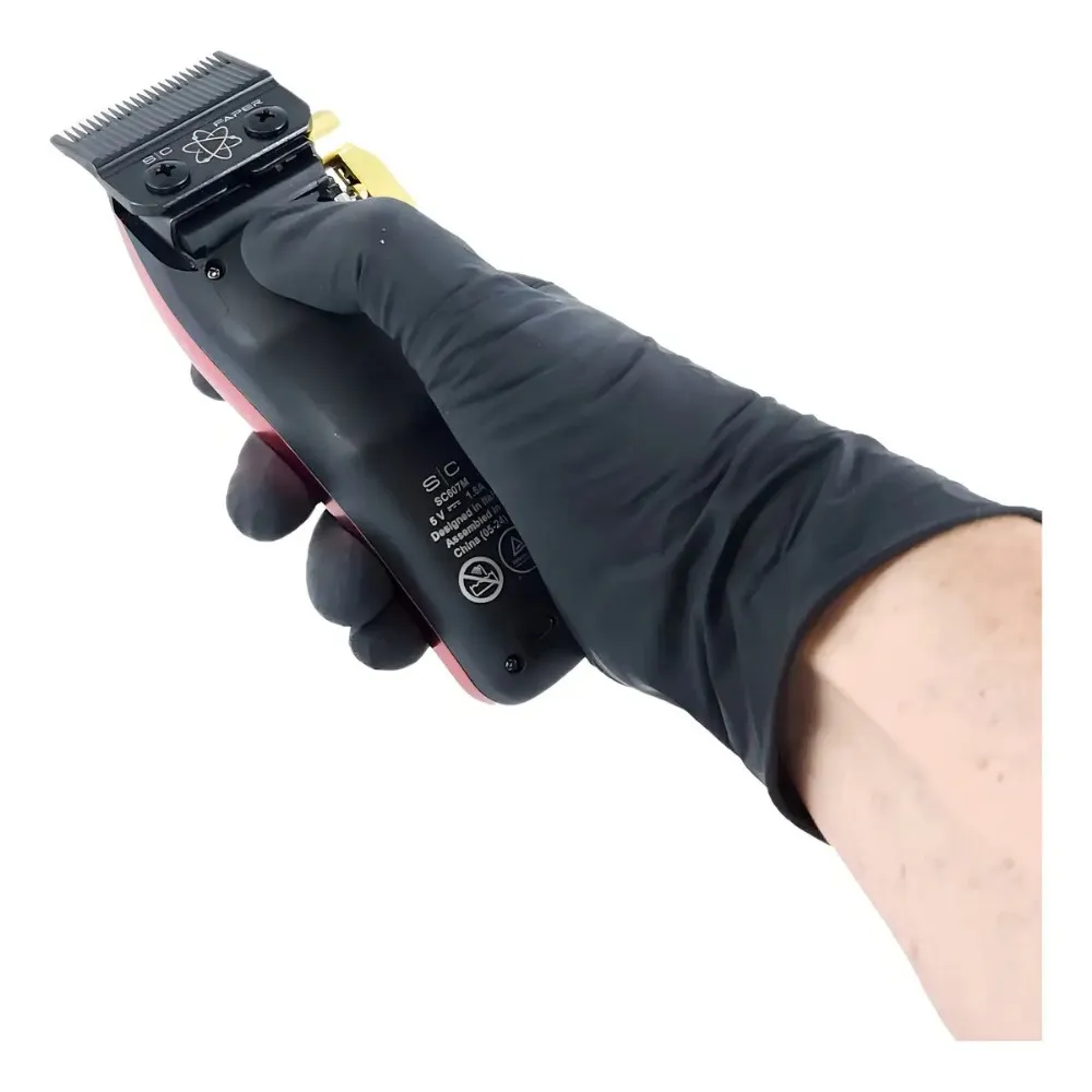 Guantes De Látex Stylecraft Negros Sin Polvo Para Peluquería, Talla Xl (caja Con 90 Unidades) Negro