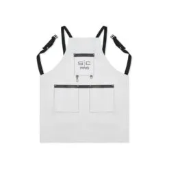 Mandil para Barbero y Estilista Stylecraft, de Algodón Poliéster en Blanco Clásico