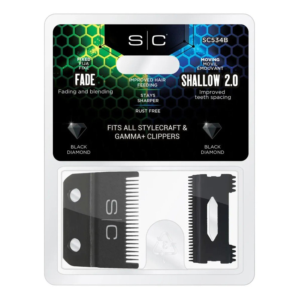 Set Cuchillas De Repuesto Para Maquina Clipper Fade Sc Negro