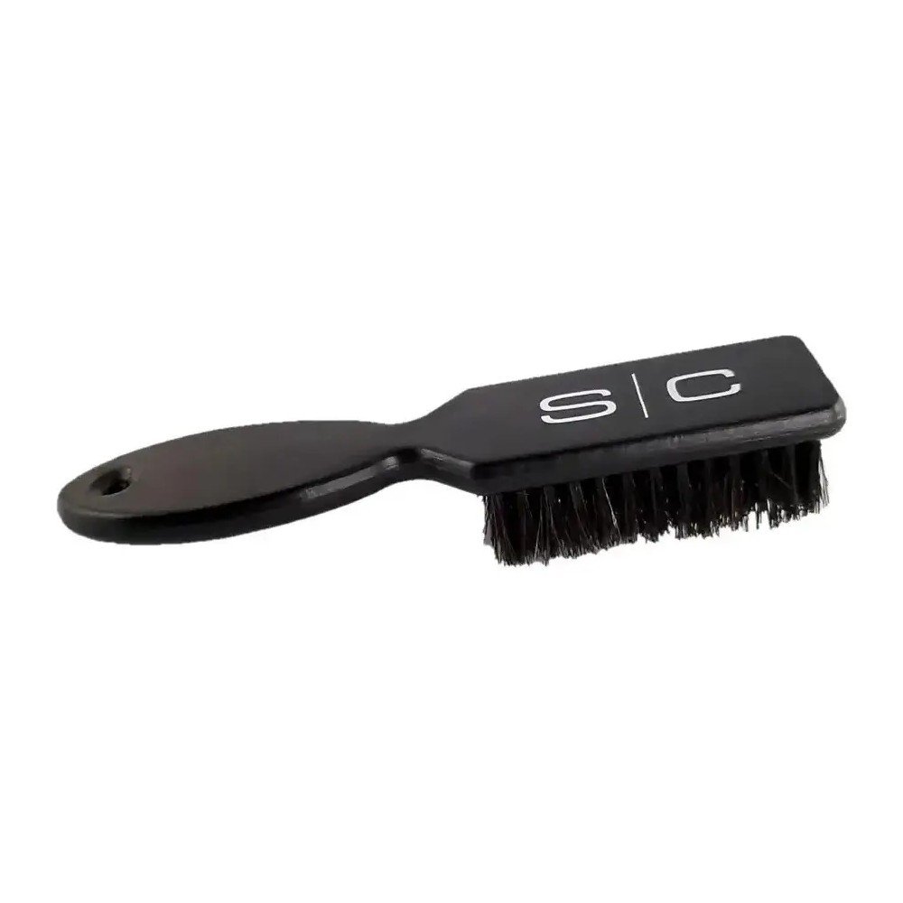 Cepillo Profesional Barbero De Madera Cerdas Naturales Negro