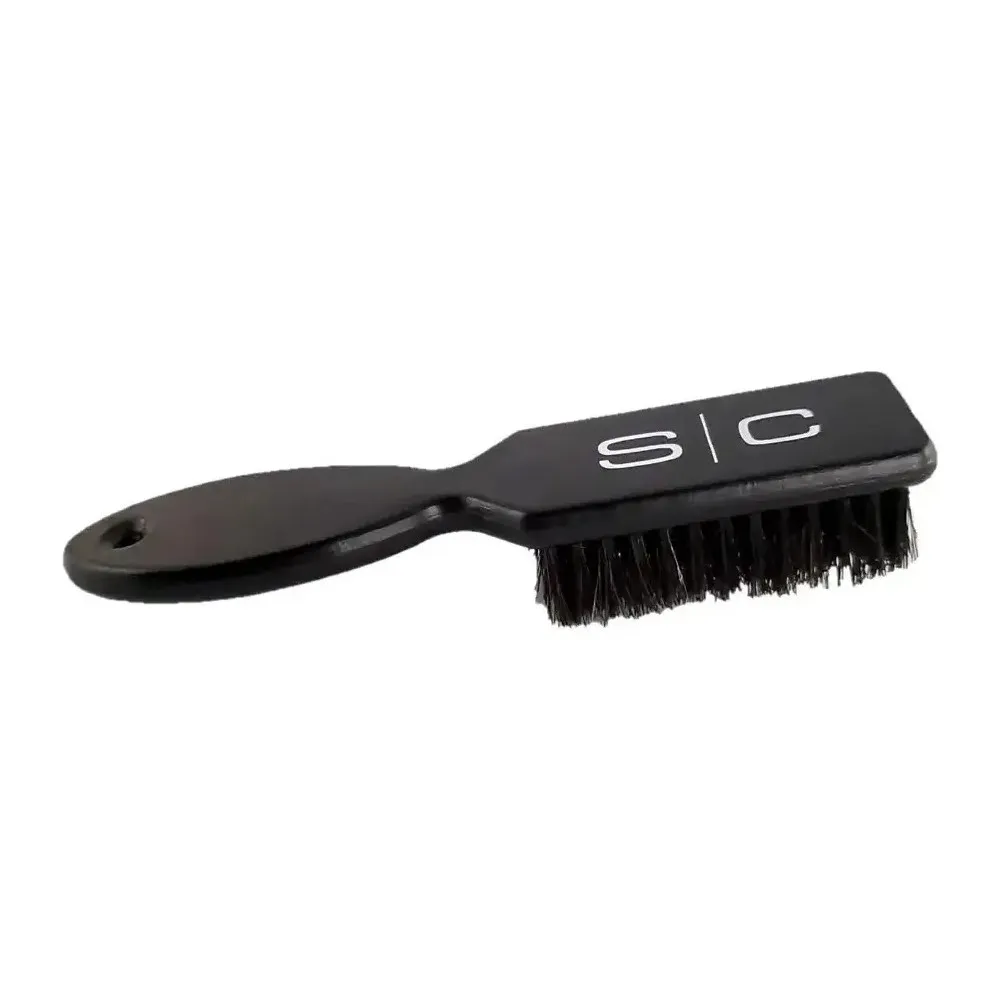 Cepillo Profesional Barbero De Madera Cerdas Naturales Negro