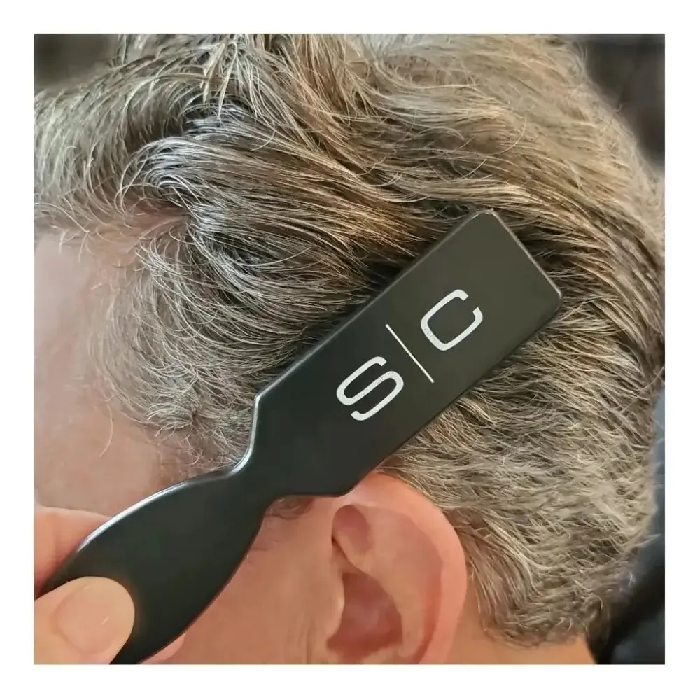 Cepillo Profesional Barbero De Madera Cerdas Naturales Negro