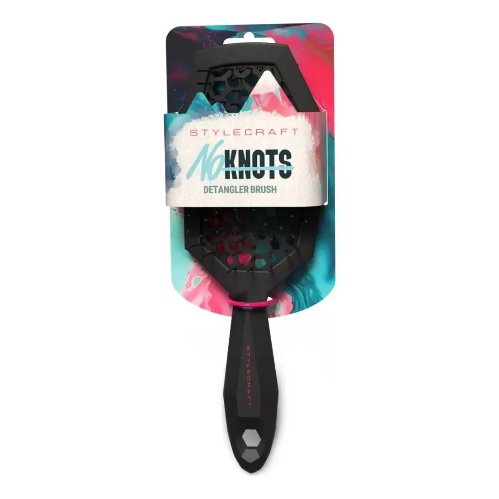 Cepillo Desenredante Cabello Stylecraft No Knots Detangler Negro