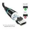 Cable De Carga Micro USB Magnetico Stylecraft Negro