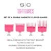 Juego De Peines Aumentos Magneticos Para Clipper Color Rosa Rosa